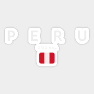 Peru flag, peruvian flag Sticker